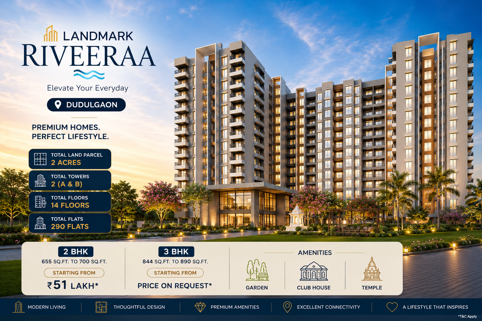 Codename Riveeraa Dudulgaon | Premium 2 & 3 BHK Flats Starting From ₹51 Lakhs